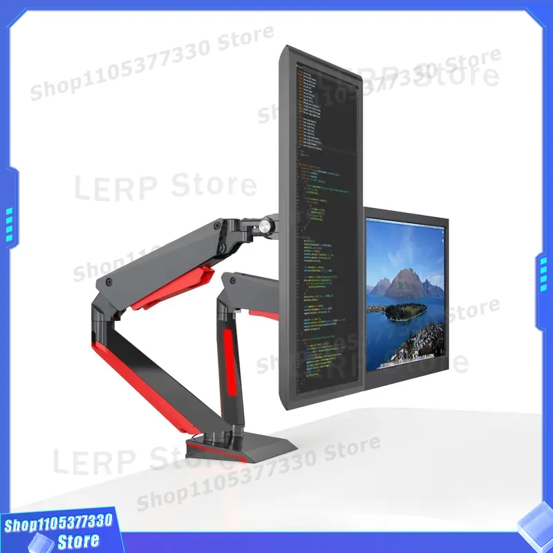 Dual Monitor Desk Setup - Support de bureau double écran en