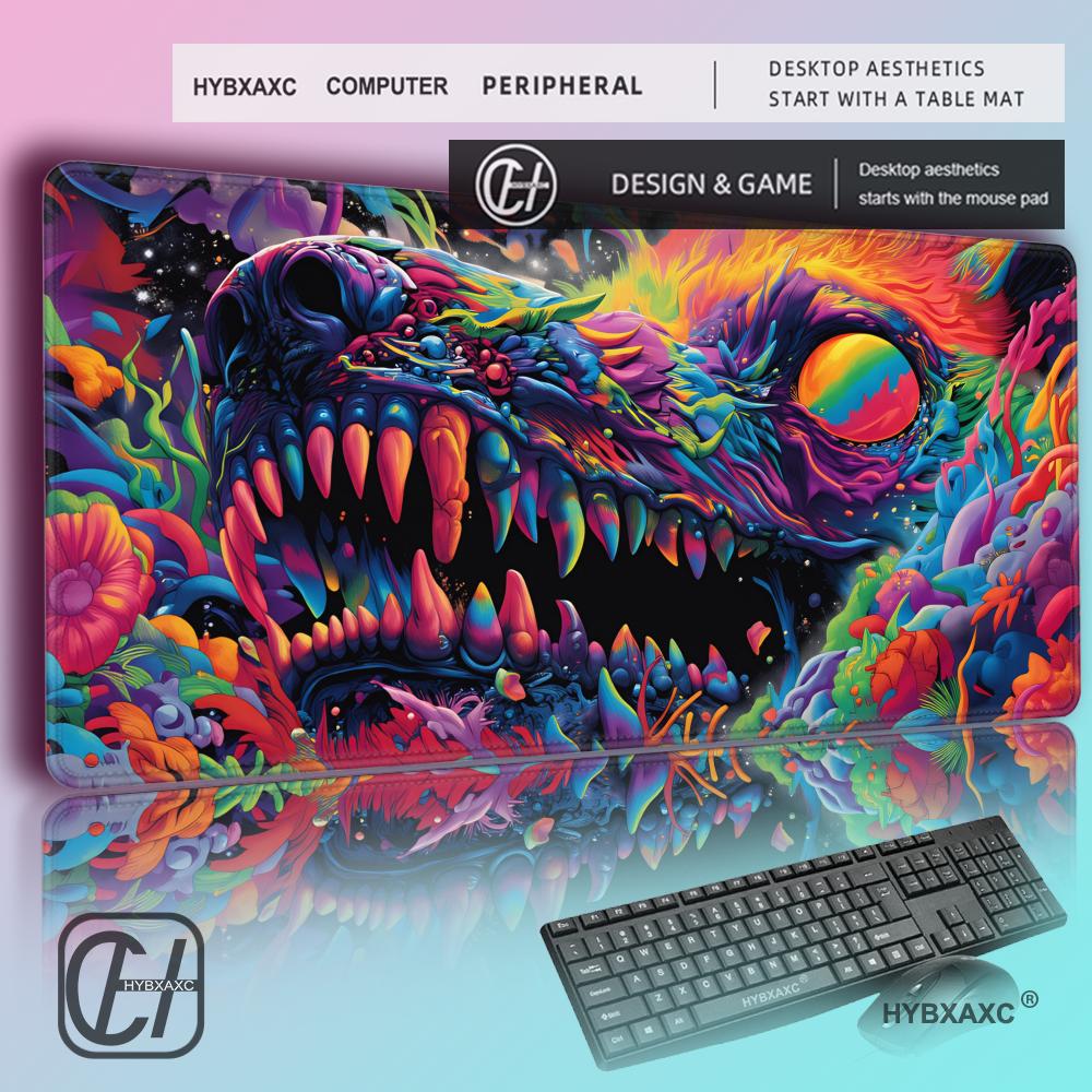 Desk Setup Art - Tapis de bureau HYBXAXC Monstre Psychédélique,