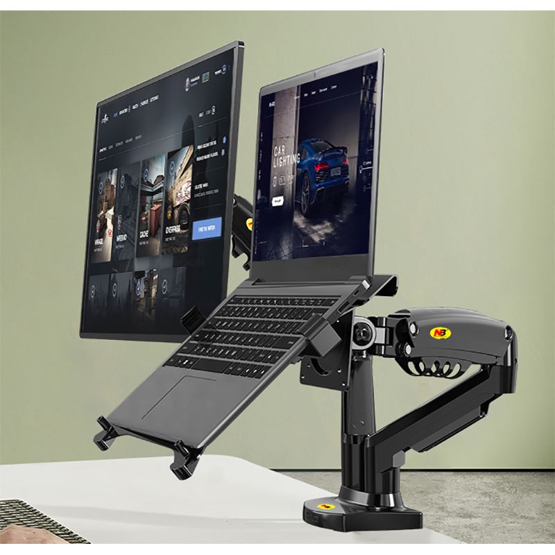 Dual Monitor Desk Setup - Bureau NB F160 + FP-2 ressort