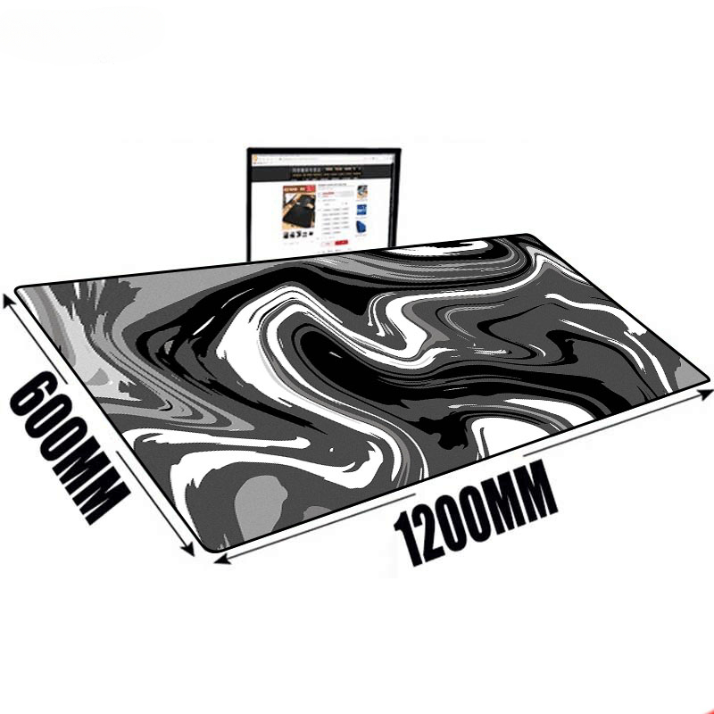 Desk Setup Art - Grand tapis de souris en polymères,