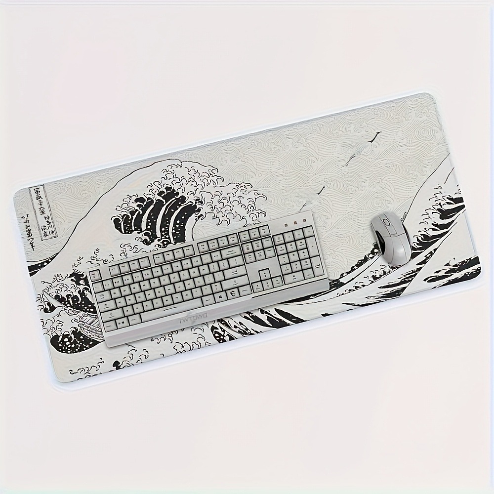 Desk Setup Black And White - Tapis de bureau XXL Black White