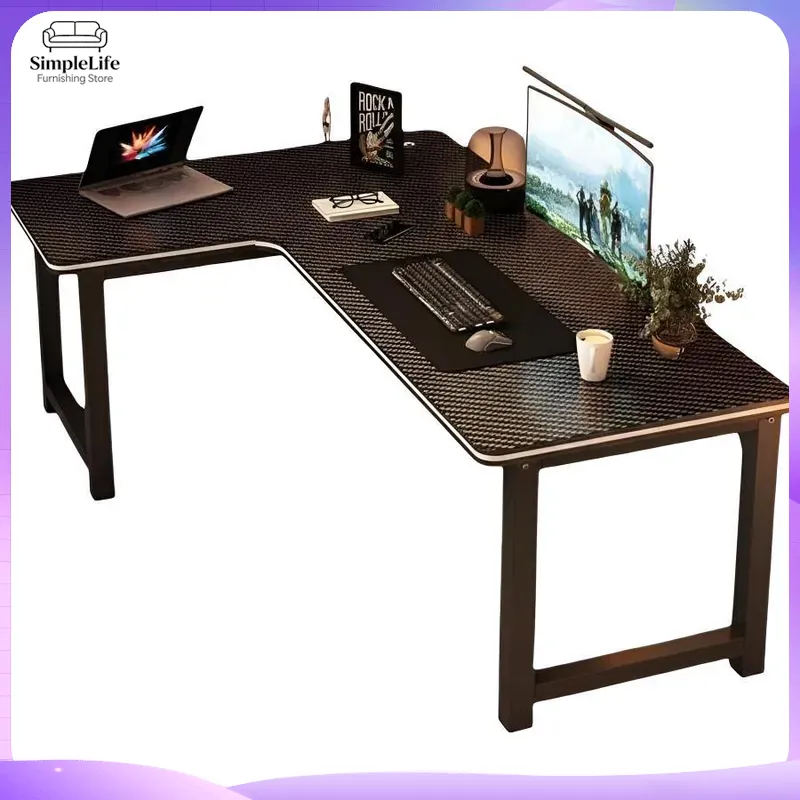 Dual Monitor Desk Setup - Bureau d'angle pour jeux vidéo, bureau