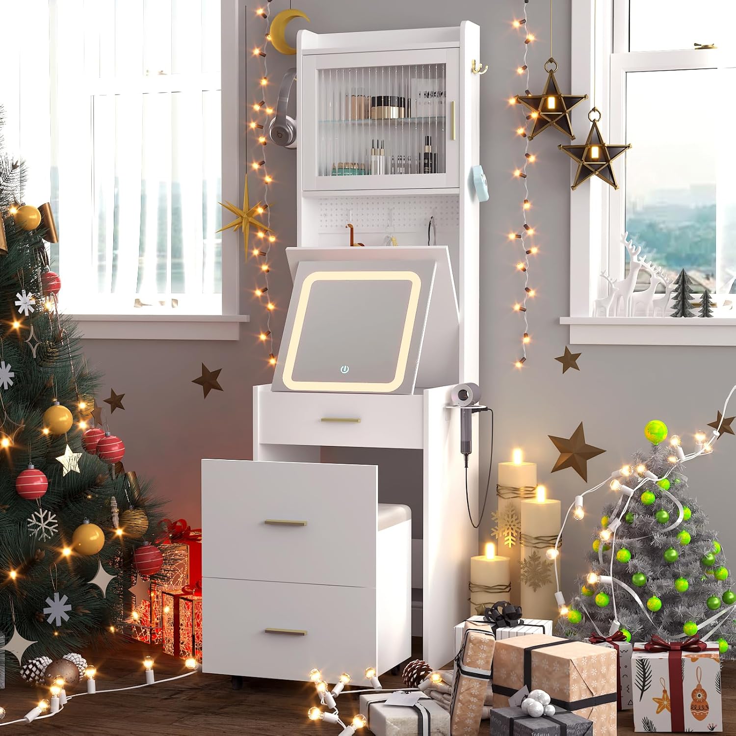 Desk Setup Charging Station - Bureau de vanité 3 en 1