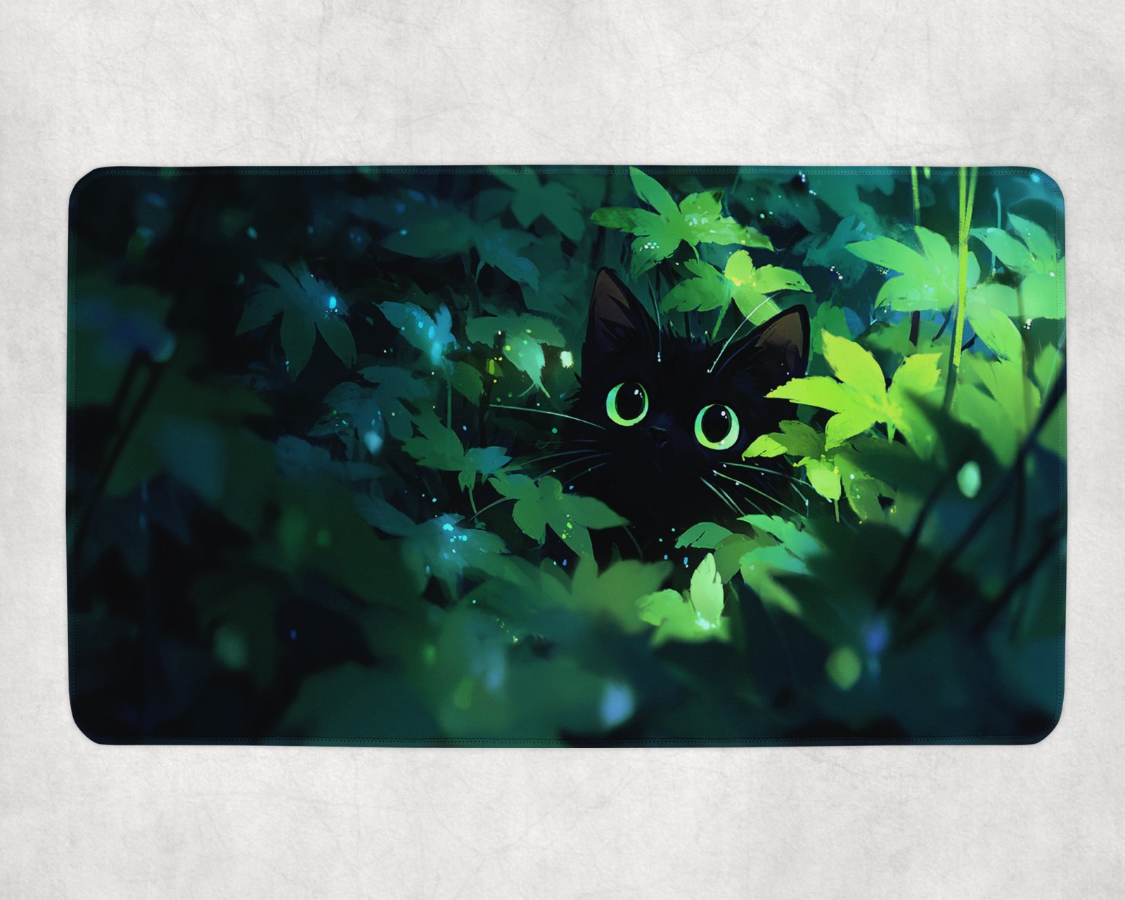 Desk Setup Art - Tapis de jeu Black Cat pour