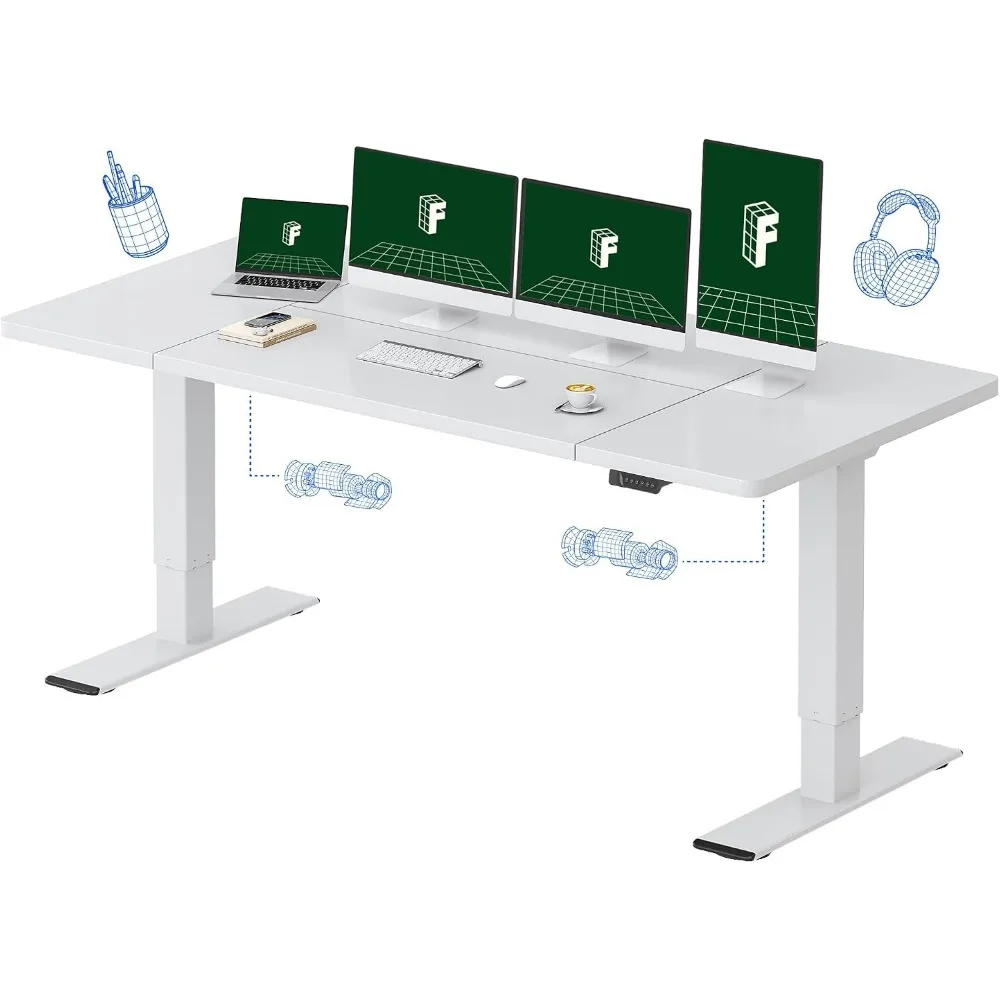 Dual Monitor Desk Setup - FLEXISPOT Bureau debout électrique à double