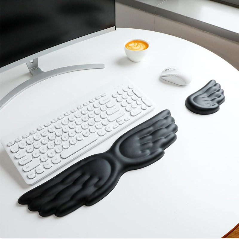Desk Setup Keyboard - Clavier souris repose-poignet aile d'ange mousse