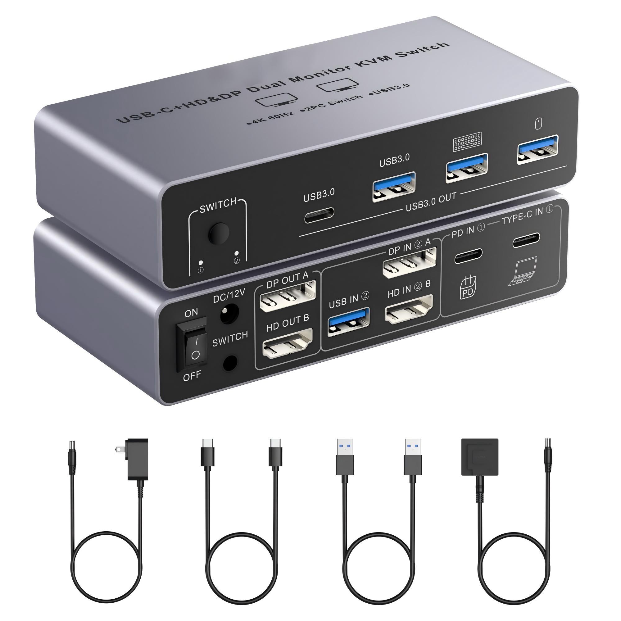 Commutateur KVM HDM DP 2 monit - Dual Monitor Desk Setup avis et prix