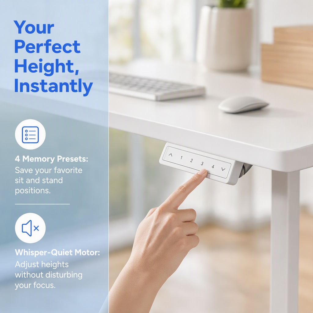 Bureau électrique réglable en  - Desk Setup Height avis et prix