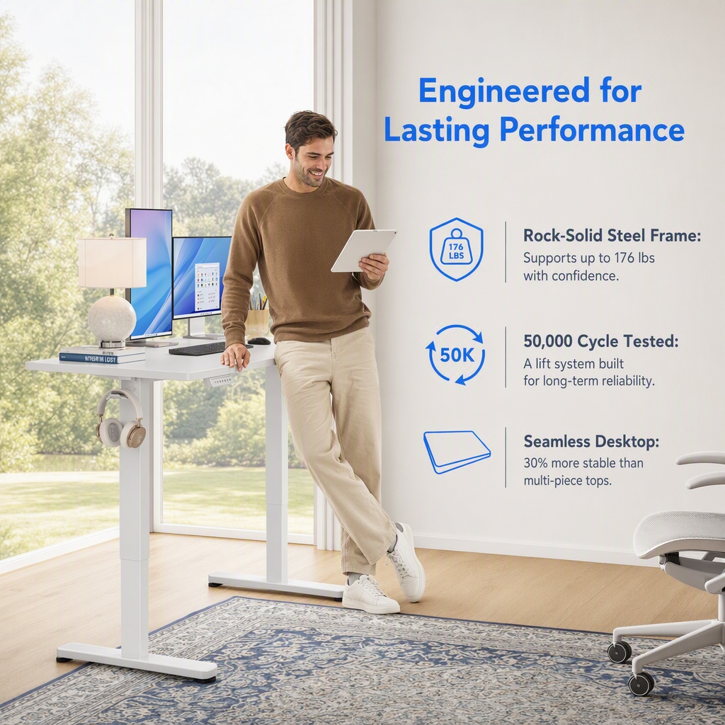 Bureau électrique réglable en  - Desk Setup Height avis et prix