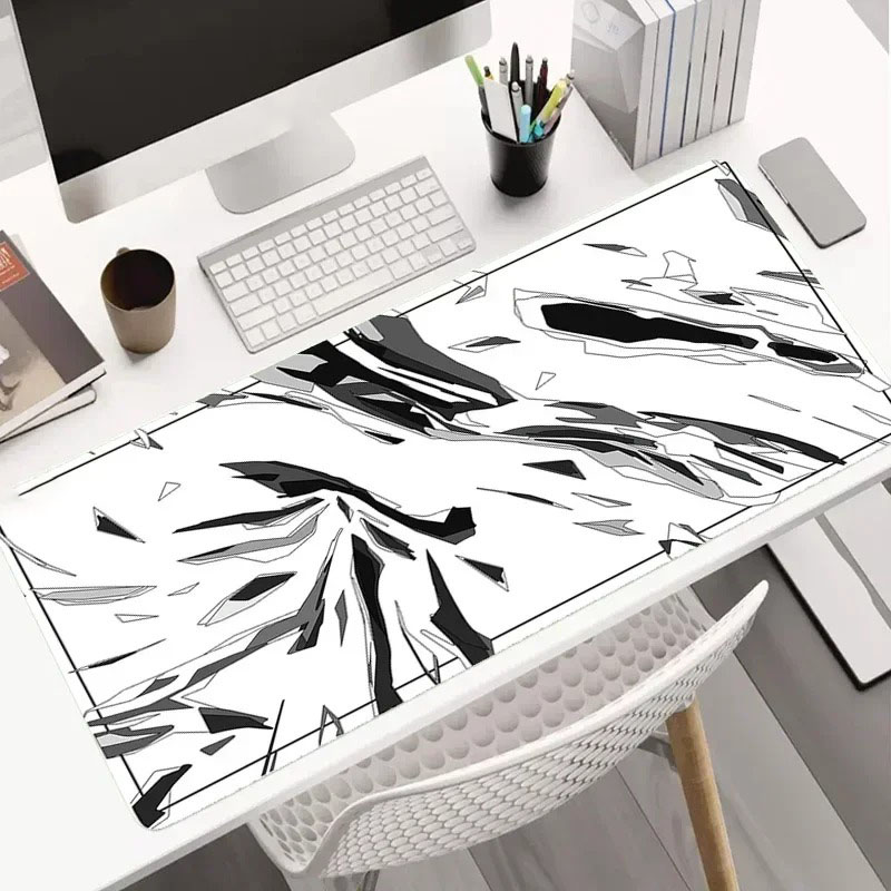 Tapis de bureau géométrique mo - Desk Setup Grey avis et prix