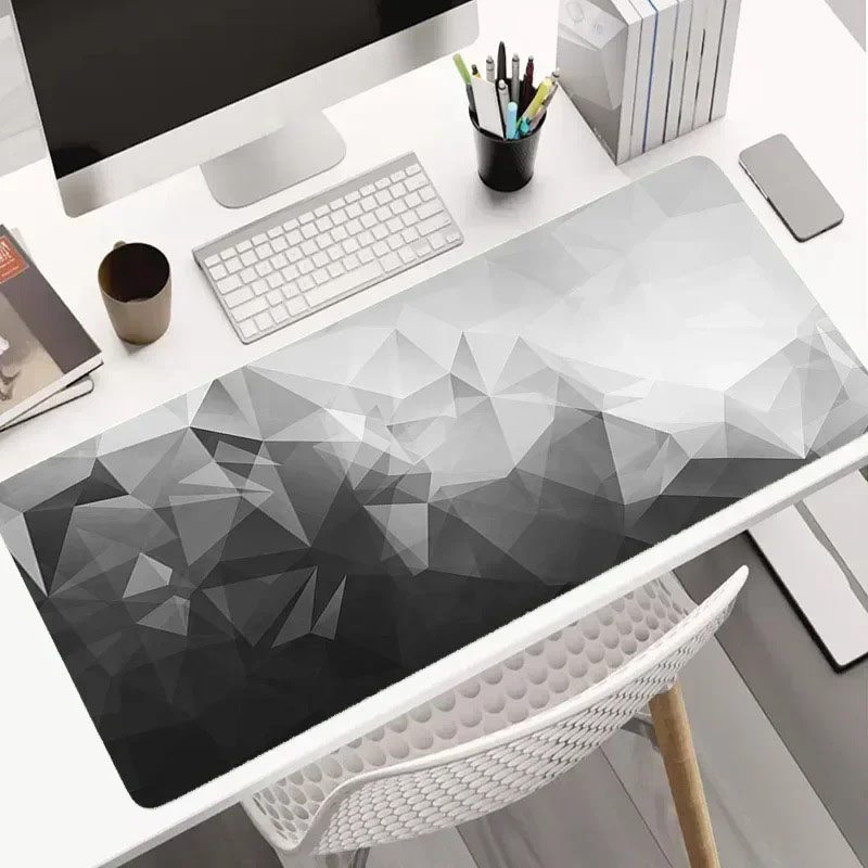 Tapis de bureau géométrique mo - Desk Setup Grey avis et prix