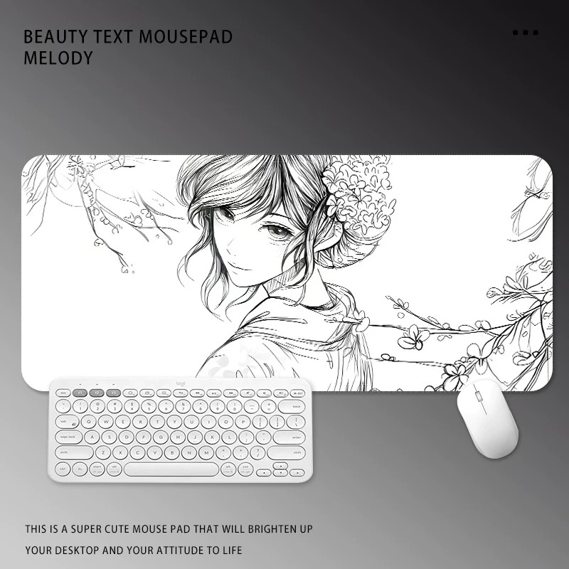 Tapis de Souris Manga Noir et  - Desk Setup Black And White avis et prix