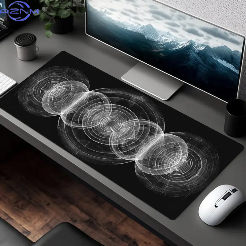 Grand tapis de souris à motif  - Desk Setup Black And White avis et prix