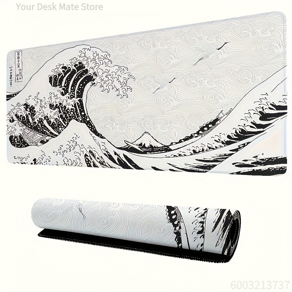 Tapis de bureau XXL Black Whit - Desk Setup Black And White avis et prix