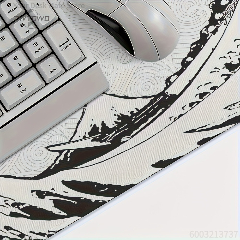Tapis de bureau XXL Black Whit - Desk Setup Black And White avis et prix