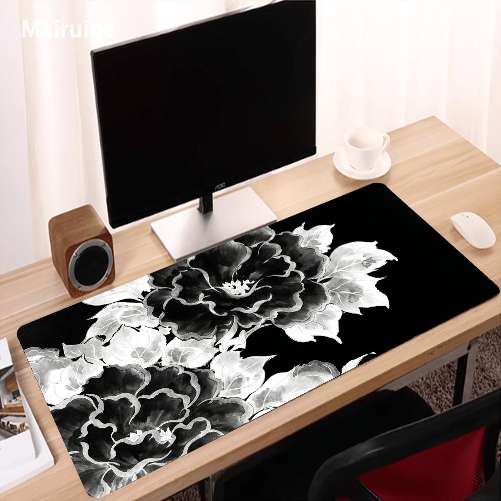 Tapis de souris pivoine teint  - Desk Setup Black And White avis et prix