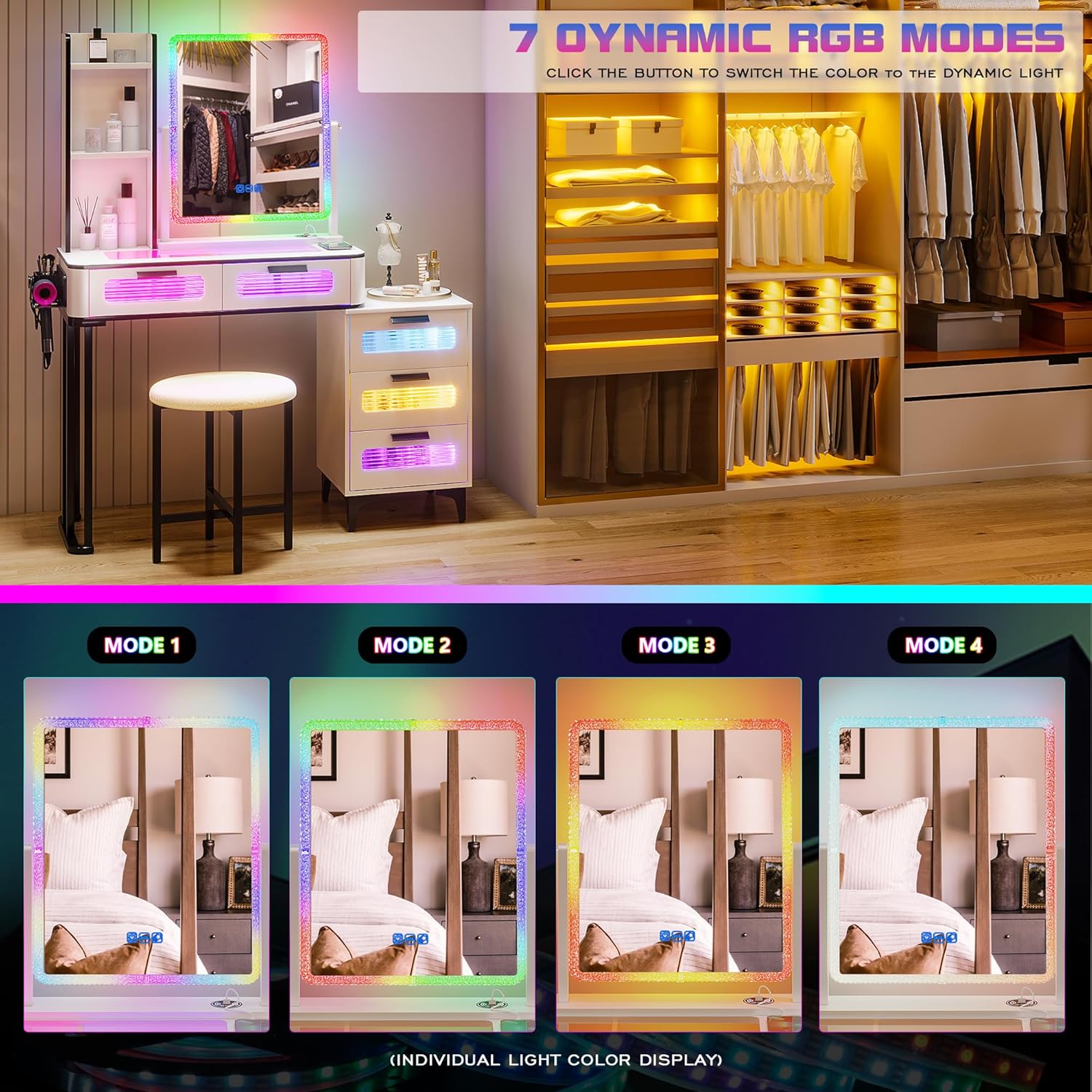 Coiffeuse i*-RGB avec station  - Desk Setup Charging Station avis et prix