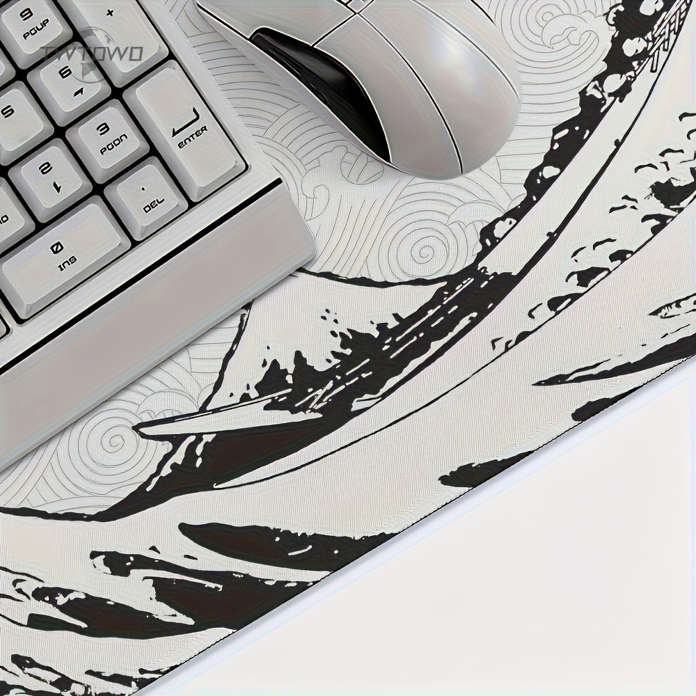 Tapis de bureau XXL Black Whit - Desk Setup Black And White avis et prix