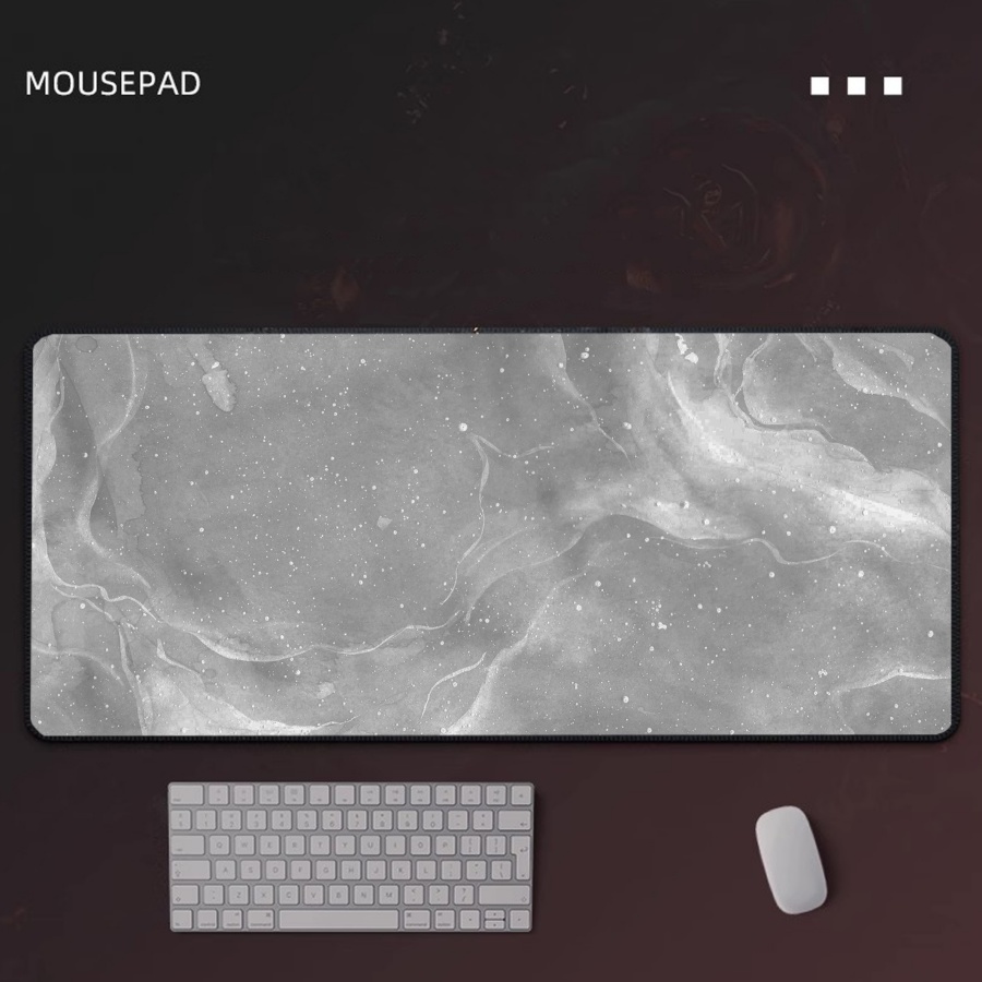 Tapis de souris de jeu en marb - Desk Setup Grey avis et prix