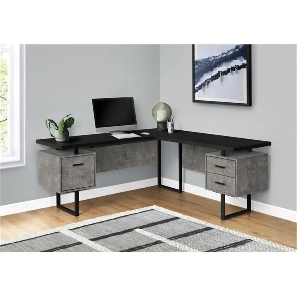 Bureau d'ordinateur en L de 70 - Desk Setup Grey avis et prix