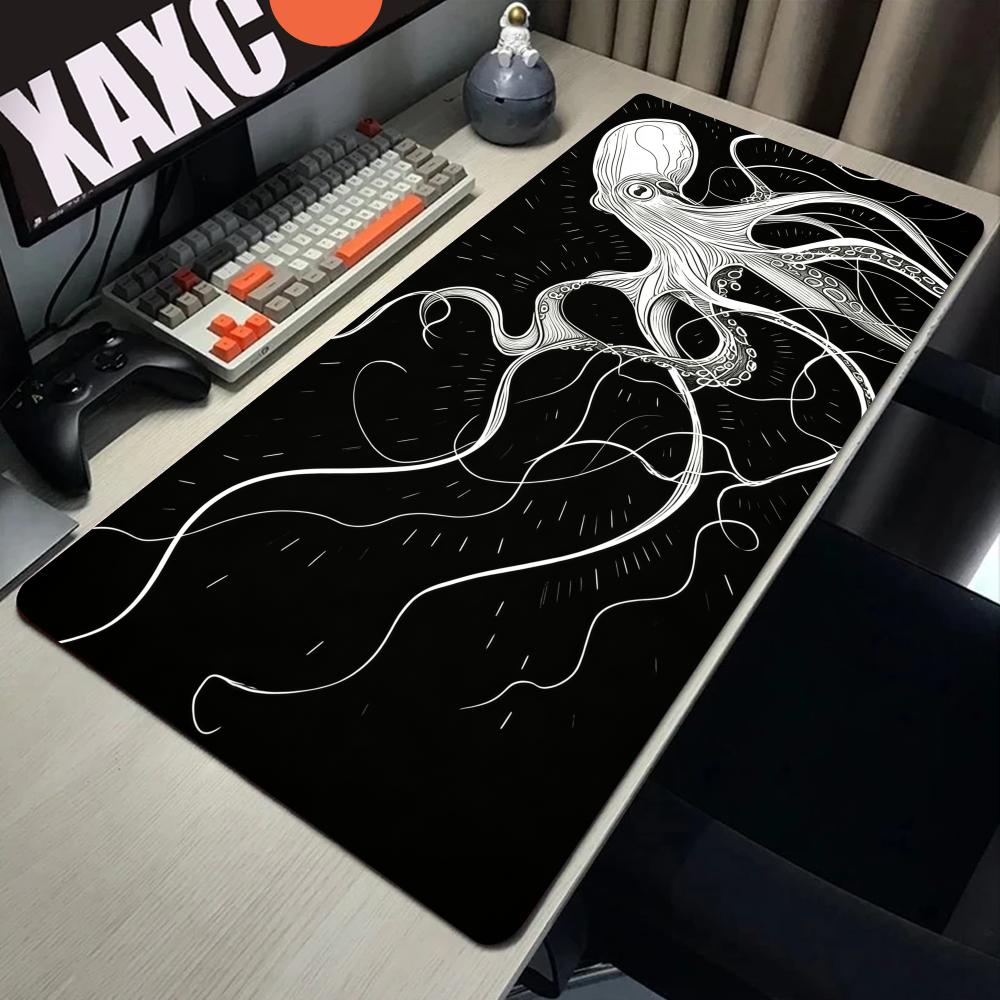 Tapis de souris HYBXAXC Octopu - Desk Setup Black And White avis et prix
