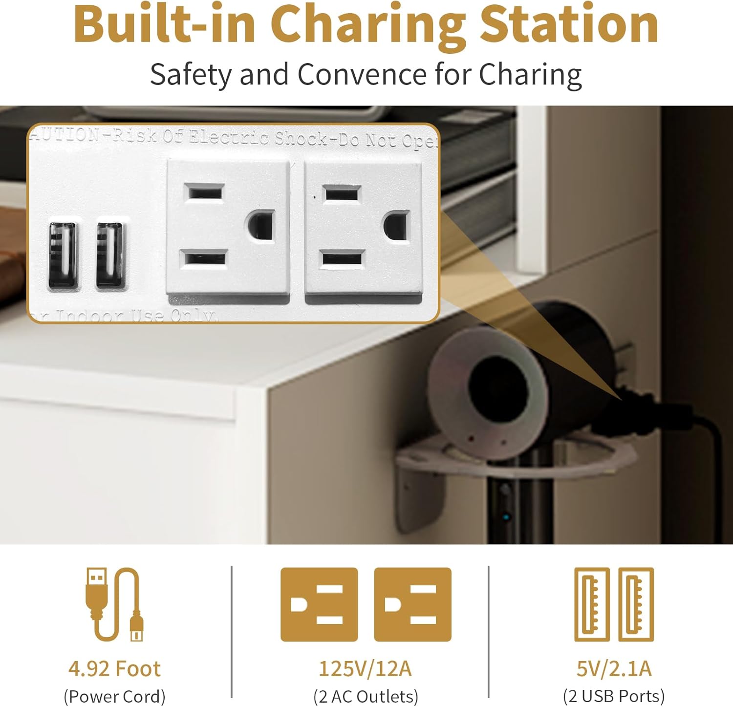 Bureau de vanité 3 en 1 avec m - Desk Setup Charging Station avis et prix