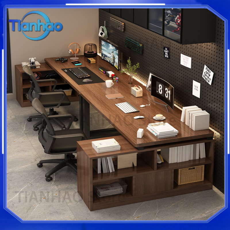 Bureau de jeu en forme de L av - Dual Monitor Desk Setup avis et prix