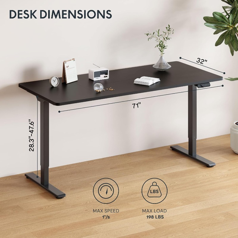 Bureau électrique réglable en  - Dual Monitor Desk Setup avis et prix