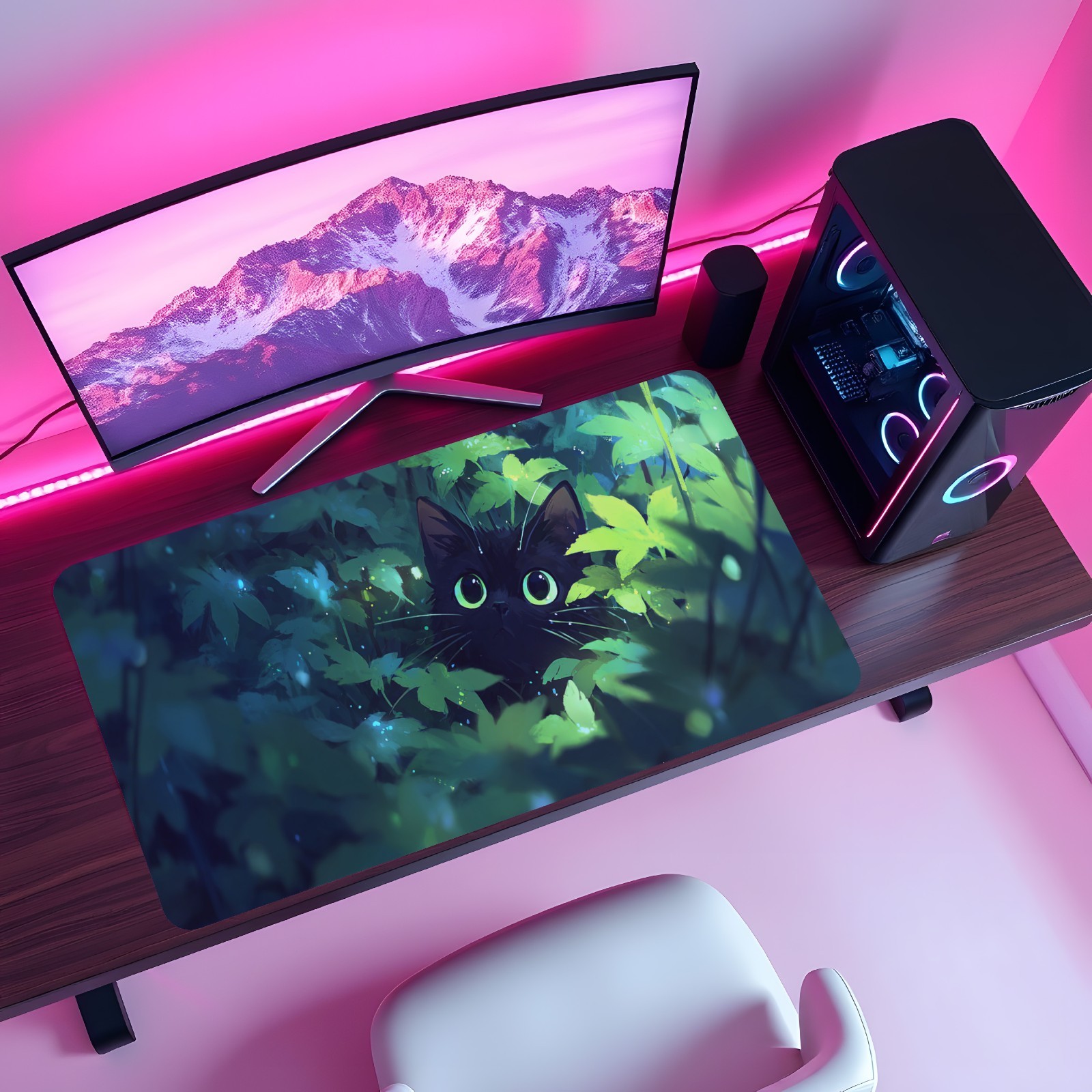 Tapis de jeu Black Cat pour MT - Desk Setup Art avis et prix