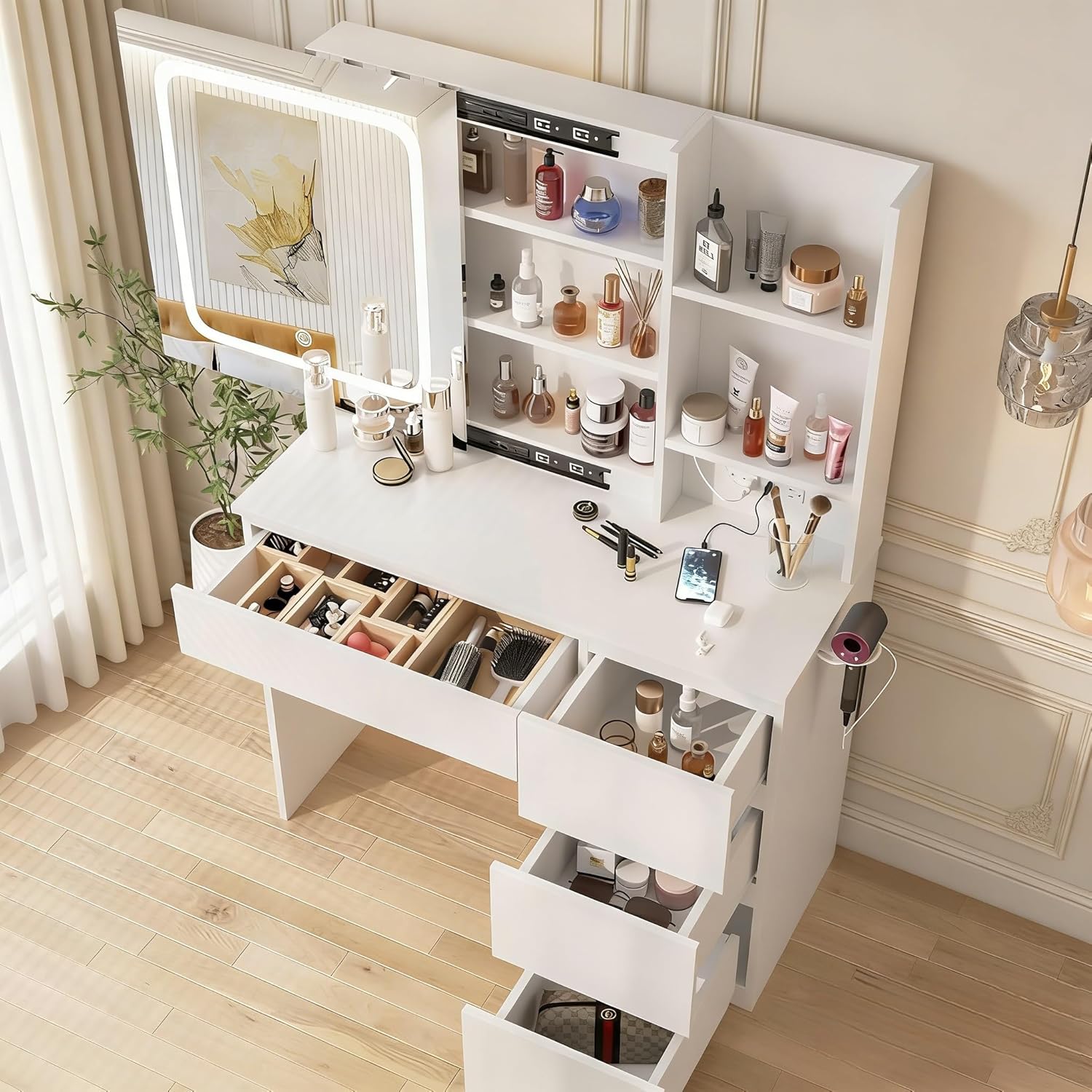 Coiffeuse i*-Make Up avec stat - Desk Setup Charging Station avis et prix