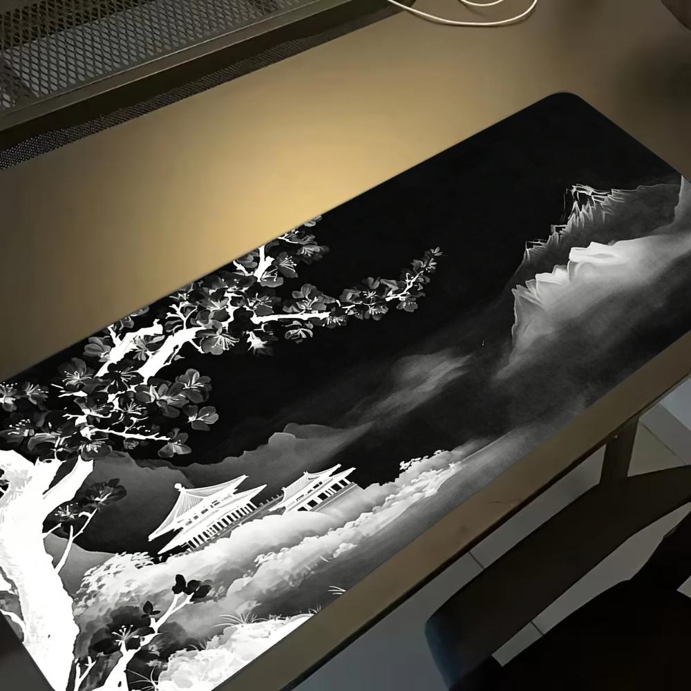Grand tapis de souris gris eff - Desk Setup Grey avis et prix